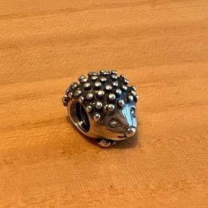 Authentic Pandora silver hedgehog charm